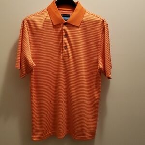 PGA Tour Orange Moisture Wicking Polo Shirt
